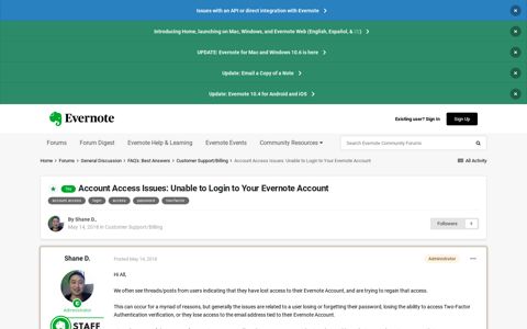 Account Access Issues: Unable to Login to Your Evernote ...