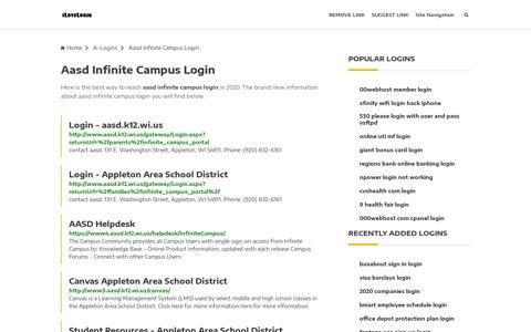 Aasd Infinite Campus Login ❤️ One Click Access - iLoveLogin
