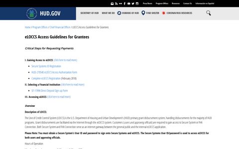 LOCCS Access Guidelines for Grantees | HUD.gov / U.S. ...