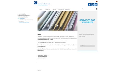 Services for Students - Hochschule Niederrhein