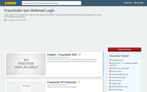 Fraunhofer Iem Webmail Login - Loginii.com
