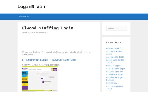 Elwood Staffing - Employee Login - Elwood Staffing - LoginBrain