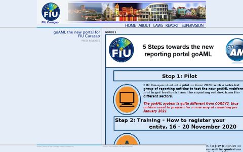 FIU Curaçao - goAML the new portal for FIU Curacao