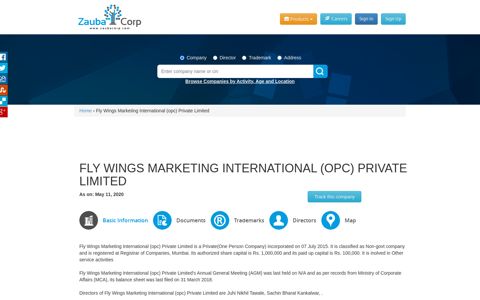 FLY WINGS MARKETING INTERNATIONAL (OPC) PRIVATE ...