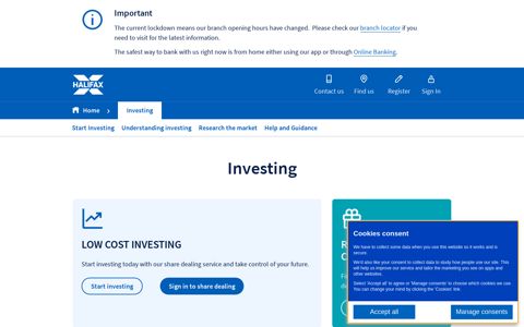 Share Dealing | Investing | Halifax