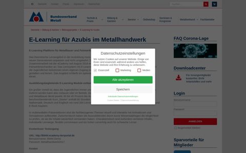 E-Learning für Azubis - Metallhandwerk