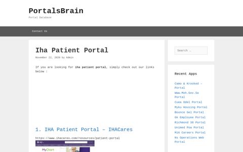 Iha Patient - Iha Patient Portal - Ihacares