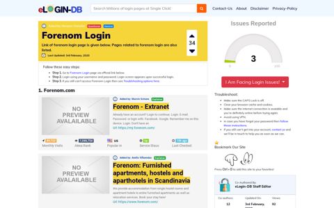 Forenom Login - Find Login Page of Any Site within Seconds!