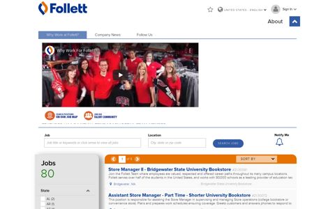 Follett Career Opportunities - Retail - ADP