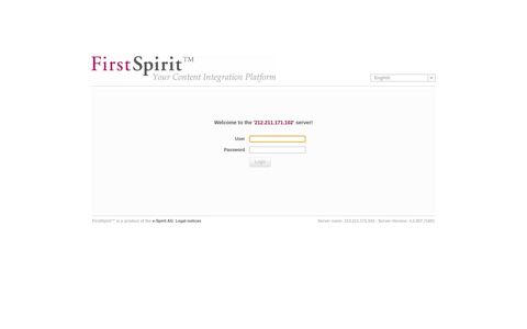 FirstSpirit - login