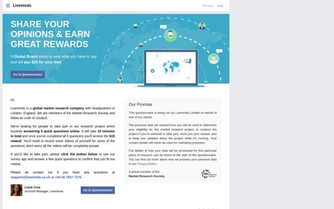 Share Your Opinions & Earn Great Rewards - Liveminds