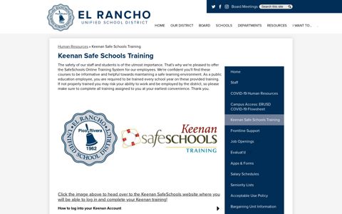Keenan Safe Schools Training - Human Resources - El ...