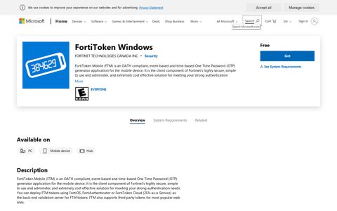 Get FortiToken Windows - Microsoft Store
