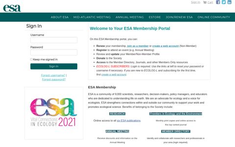 ESA Membership - Ecological Society of America