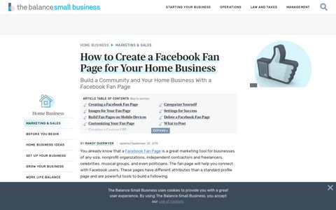 How to Create a Facebook Fan Page for Home Business