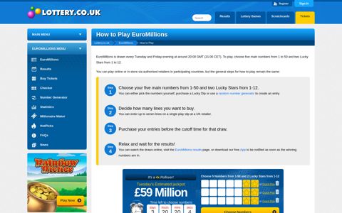 How to Play EuroMillions - Lottery