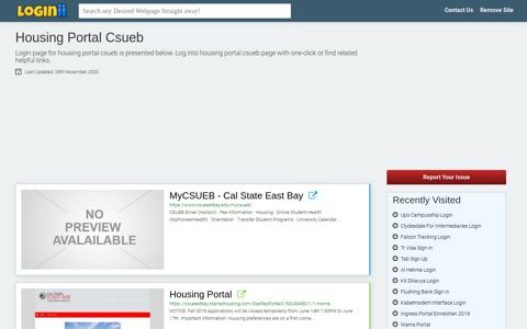 Housing Portal Csueb - Loginii.com