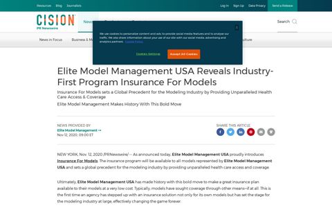 Elite Model Management USA Reveals Industry-First Program ...