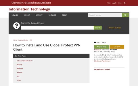 How to Install and Use Global Protect VPN Client | UMass ...