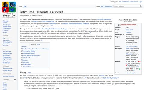 James Randi Educational Foundation - Wikipedia