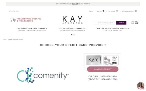 Manage Your Credit Card Account - Kay Jewelers