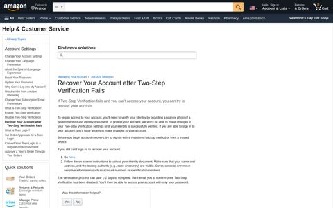 Amazon.com Help: Recover Your Account after Two-Step ...