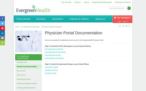 Physician Portal Documentation - EvergreenHealth