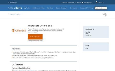 Microsoft Office 365 | Access Tufts