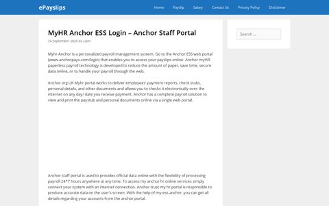 MyHR Anchor ESS Login - Anchor Hanover Staff Portal