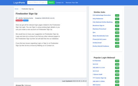 Login Finebooker Sign Up or Register New Account - LoginPorts
