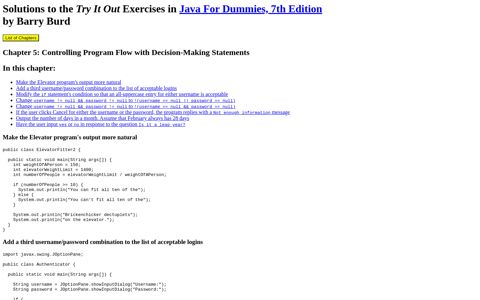 Java For Dummies, Try It Out