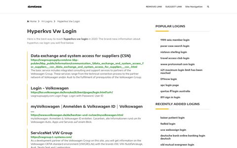 Hyperkvs Vw Login ❤️ One Click Access - iLoveLogin