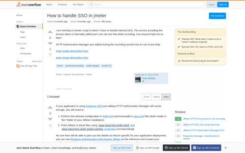 How to handle SSO in jmeter - Stack Overflow