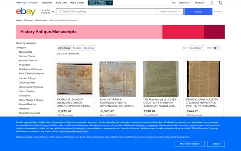 History Antique Manuscripts for sale | eBay