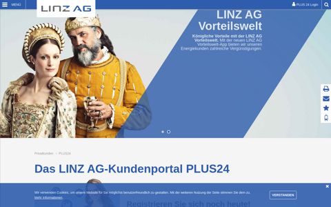LINZ AG-Kundenportal PLUS24