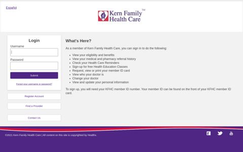 Kern Member Portal - Kern Family Health Care