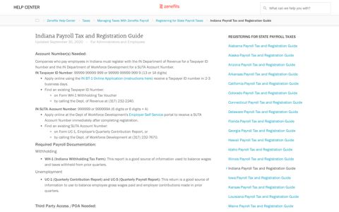 Indiana Payroll Tax and Registration Guide