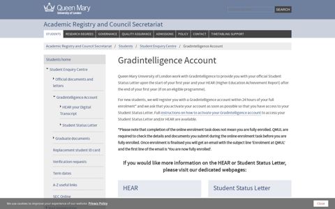 Gradintelligence Account - Academic Registry and Council ...