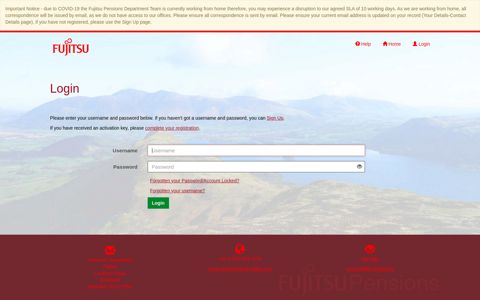 Login - altair Member Self-Service - the Fujitsu Pensions website