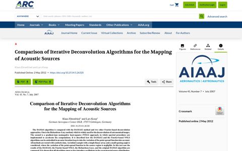 Comparison of Iterative Deconvolution Algorithms for the ...
