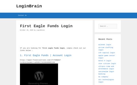 first eagle funds login - LoginBrain