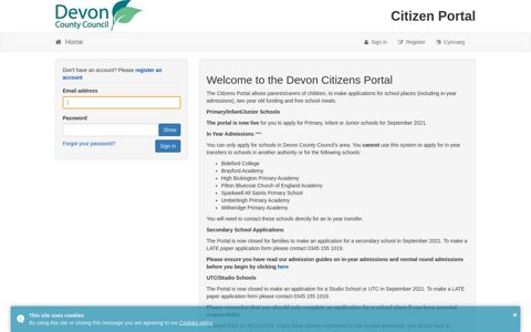 Citizen Portal - Logon