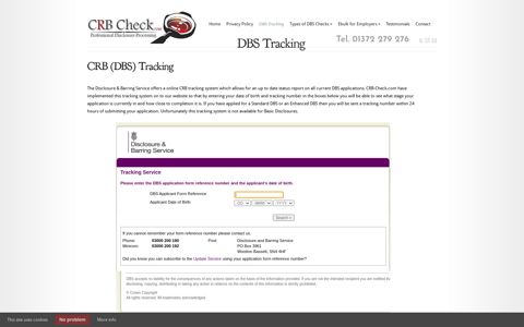 CRB (DBS) Tracking | Online Application | Ebulk Service
