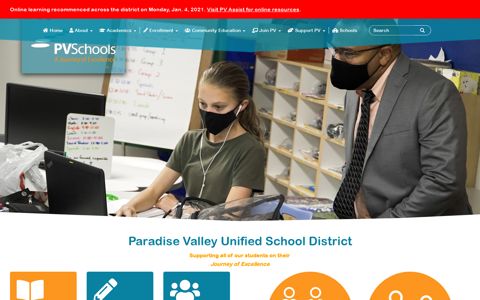 Paradise Valley Unified School District: Home