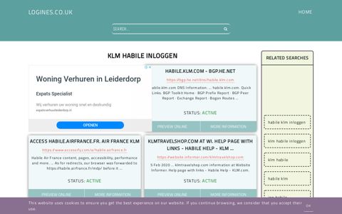 klm habile inloggen - General Information about Login