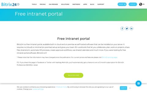 Free intranet portal - Bitrix24