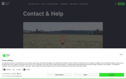 Contact & help - Fidor Bank AG