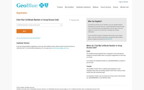 Registration - GeoBlue | International Health Insurance