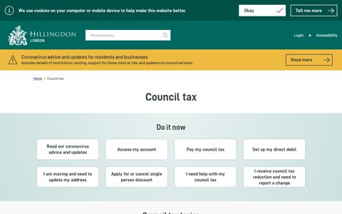 Council tax - Hillingdon Council