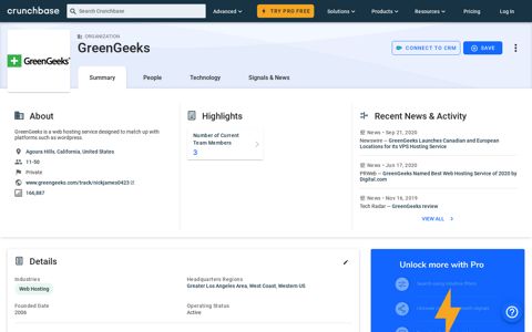 GreenGeeks - Crunchbase Company Profile & Funding